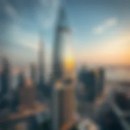 Aerial view of Millennium Tower showcasing its unique architectural design