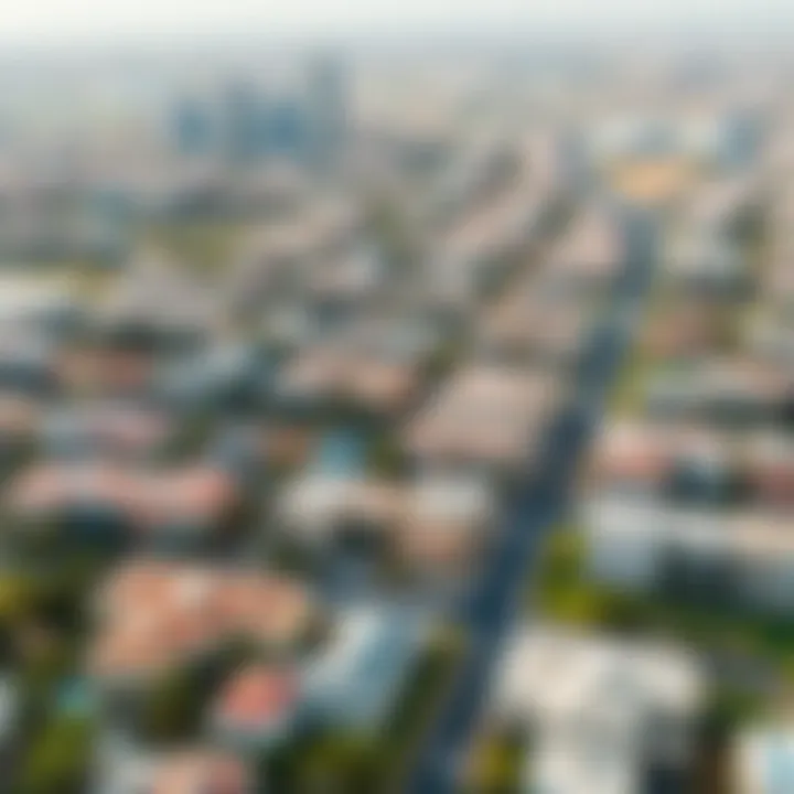 Aerial view of diverse neighborhoods appealing to expatriates