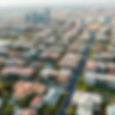 Aerial View of Diverse Neighborhoods in Dubai Aerial view of diverse neighborhoods appealing to expatriates