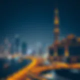 Dubai skyline during Ramadan night