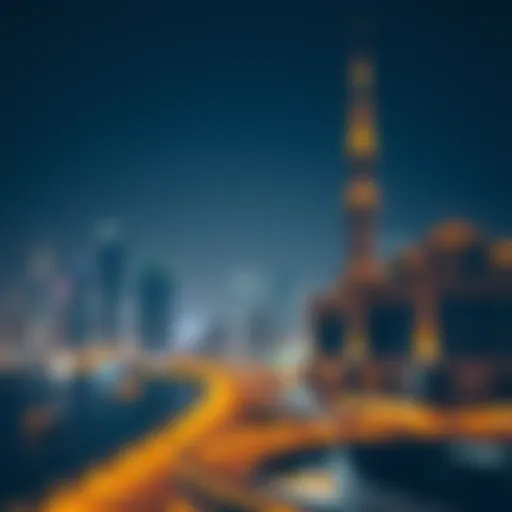 Dubai skyline during Ramadan night