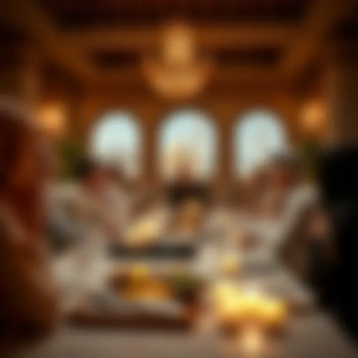 Iftar gathering in a luxurious setting