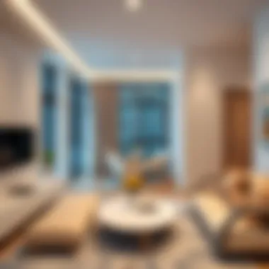Modern Studio Apartment Interior Interior design of a modern studio apartment in Dubai