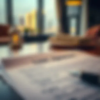Close-up of a loan agreement document on a table