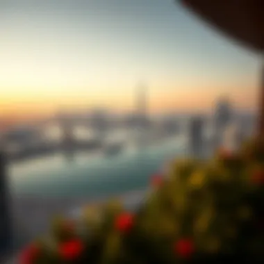 Panoramic view of Dubai skyline from Omniyat Dorchester