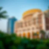 Exterior view of Omniyat Dorchester showcasing its stunning architecture