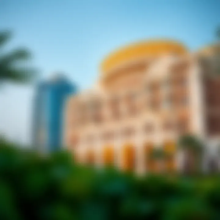 Exterior view of Omniyat Dorchester showcasing its stunning architecture