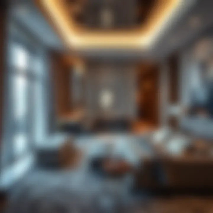 Luxurious interior design of a suite at Omniyat Dorchester