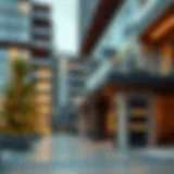 Architectural features of the Quayside Ellington showcasing modern design