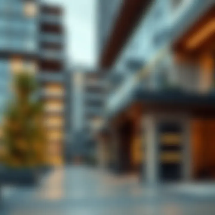 Architectural features of the Quayside Ellington showcasing modern design