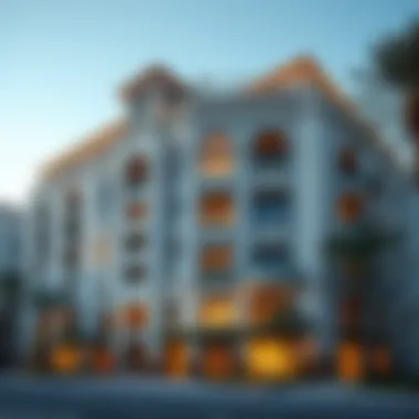 Stunning architectural facade of Society House Dubai