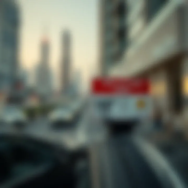 Visual representation of various fines applicable in the UAE