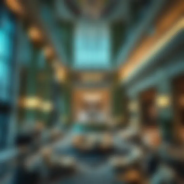 Interior lobby of the Viridis Tower emphasizing luxury design