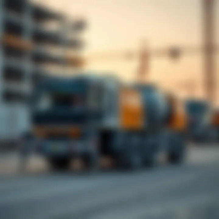 Advanced construction technology equipment on site